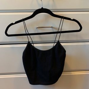 Black Crop Tank Top